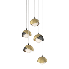 Hubbardton Forge 131125-SKT-LONG-89-86-GG0711 - Brooklyn 5-Light Double Shade Pendant