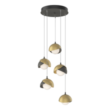 Hubbardton Forge 131125-SKT-STND-20-86-GG0711 - Brooklyn 5-Light Double Shade Pendant