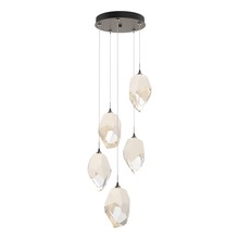 Hubbardton Forge 131138-SKT-LONG-05-WP0755 - Chrysalis 5-Light Large Crystal Pendant