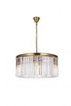  1208D31SG/RC - Sydney 31.5 Inch Round Crystal Chandelier in Satin Gold