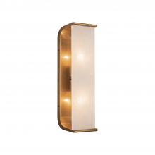 Alora Lighting WV327015VBAR - Abbott 15-in Vintage Brass/Alabaster 2 Lights Wall/Vanity