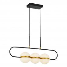 Alora Lighting LP302003MBBG - Tagliato 32-in Matte Black/Brushed Gold LED Linear Pendant