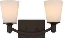 Nuvo 60/5922 - Laguna - 2 Light Vanity with White Glass - Aged Bronze Finish