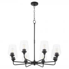 Quorum 6313-8-59 - Raymond 8 Light Chandelier, Matte Black