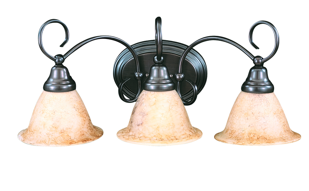 3-Light Satin Pewter Black Forest Sconce