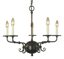 Framburg 2375 AB - 5-Light Antique Brass Jamestown Dining Chandelier