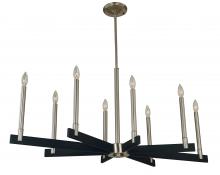 Framburg 5352 BN/MBLACK - 8-Light Brushed Nickel/Matte Black Jessica Dining Chandelier