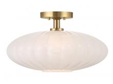 Savoy House Meridian M60075NB - 1-Light Ceiling Light in Natural Brass